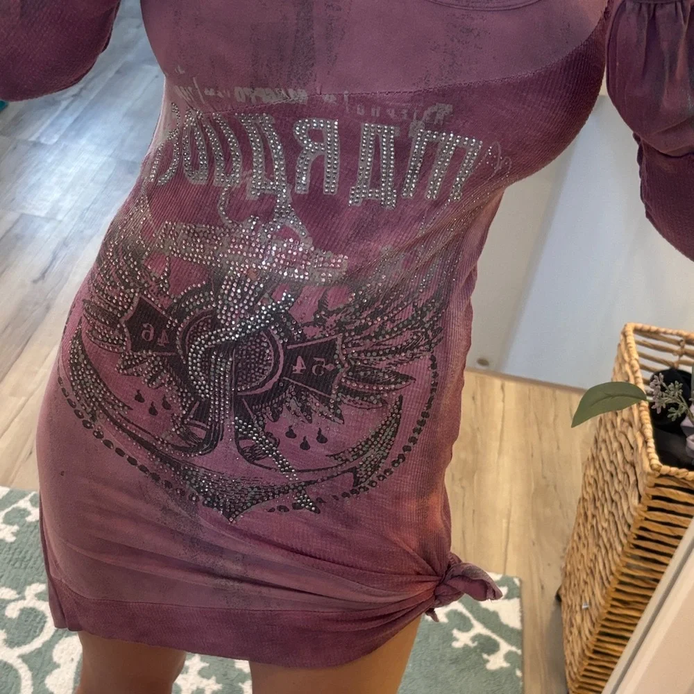 Salvage Cold Shoulder Mini Dress in Mauve - Picture 11 of 16